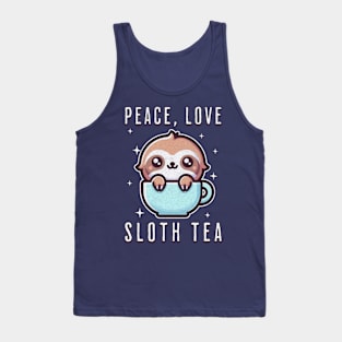 Peace, Love, Sloth Tea Tank Top